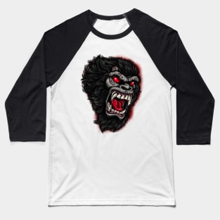 Angry Monkey Gorilla Face Baseball T-Shirt